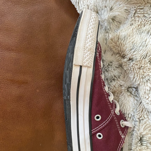 Converse Burgundy and Plaid Shoes - Picture 10 of 11